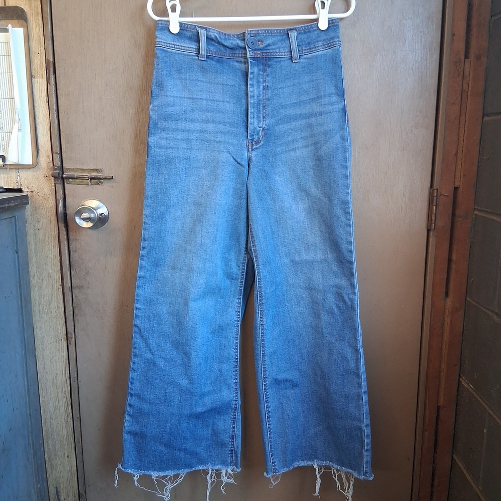 OAT New York Jeans Wide Leg Light‎ Wash Sz 28 EUC